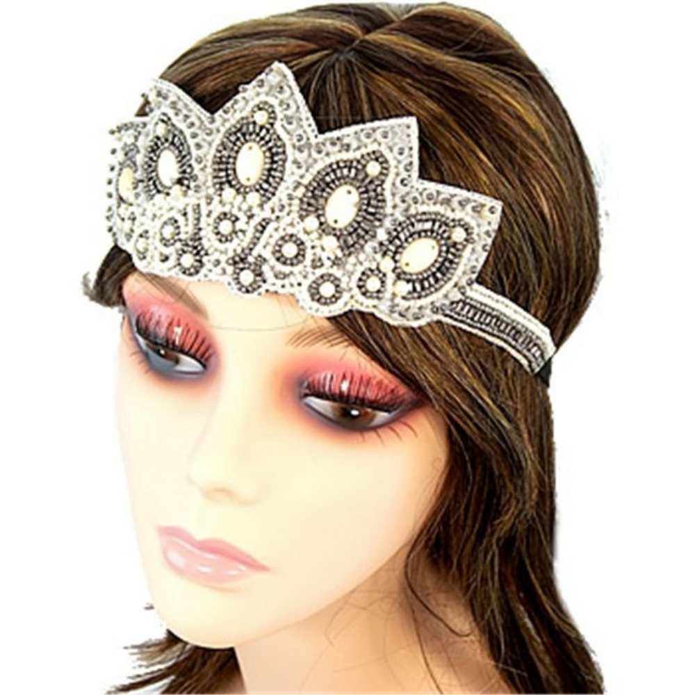 Beaded embellished headband